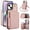 Pink, variant on Compatible with iPhone 15 Pro Max 6.7 inch Wallet Phone Case Tempered Glass Screen Protector Wrist Crossbody Strap Stand Credit Card Holder RFID Slot Cell Cover for i Phone15ProMax Women Girls Brown
