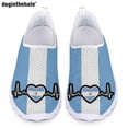 thumbnail image 1 of Doginthehole - Zapatillas planas informales con estampado de bandera de Argentina, zapatillas de deporte de moda para mujer, cómodas y transpirables de malla para verano, 1 of 5