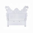 thumbnail image 4 of Vera King Size Bed, Ornate Carving, Platinum Faux Leather Upholstery, 4 of 7