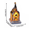 thumbnail image 5 of Casa de pueblo de Navidad, adorno de casa con luz navideña de resina que funciona con pilas, edificio de pueblo coleccionable de nieve con luz LED, 5 of 5