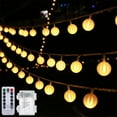 thumbnail image 2 of DYstyle 33FT 80LED 1in Globe String Lights,Outdoor Waterproof Lantern String Lights,Fairy Lights for Patio Bedroom Garden Christmas Decorations, 2 of 5
