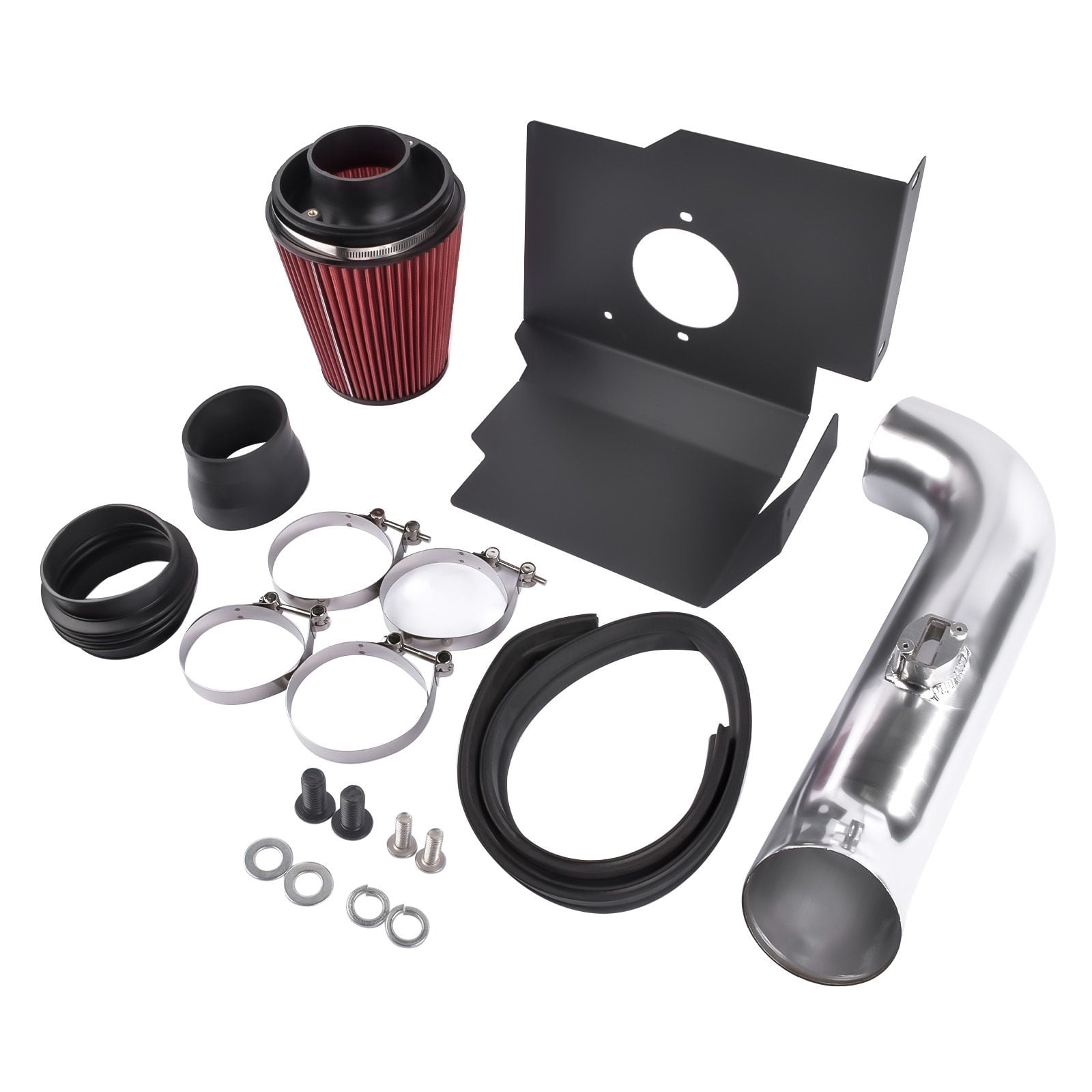 Cold Air Intake System for 2017-2019 Chevy Silverado GMC Sierra 2500 3500 HD 6.6L L5P Duramax Diesel, Mandrel-Bent Aluminum Tube with Oiled Cotton Air Filter, SKU 16763182