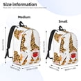 thumbnail image 2 of Vsdgher Christmas Gnomes In Leopard Print Canvas Backpack Travel Rucksack Unisex Knapsack 15.7/17.7Inch Laptop Backpack for Work,College-Small, 2 of 5