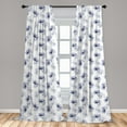 thumbnail image 5 of Ambesonne Poppy Flower Curtains, Old Flower Composition, Pair of 28"x63", Purple Grey White, 5 of 5
