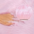 thumbnail image 5 of PiccoCasa Faux Fur Area Rug Fluffy Rug Plush Decorative Rug, Light Pink 2x2 Feet, 5 of 6