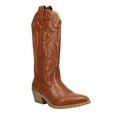 thumbnail image 2 of Roper Womens Hattie Narrow Embroidered Pointed Toe Pull On Cowboy  Mid Calf, 2 of 5