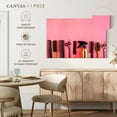 thumbnail image 5 of Elephant Stock Hair Tools On Pink Wall Art - Horizontal Canvas Wall Art - Lobby Wall Decor - Fashion And Beauty Canvas - Pink And Black Decor - 39" x 26", 5 of 8