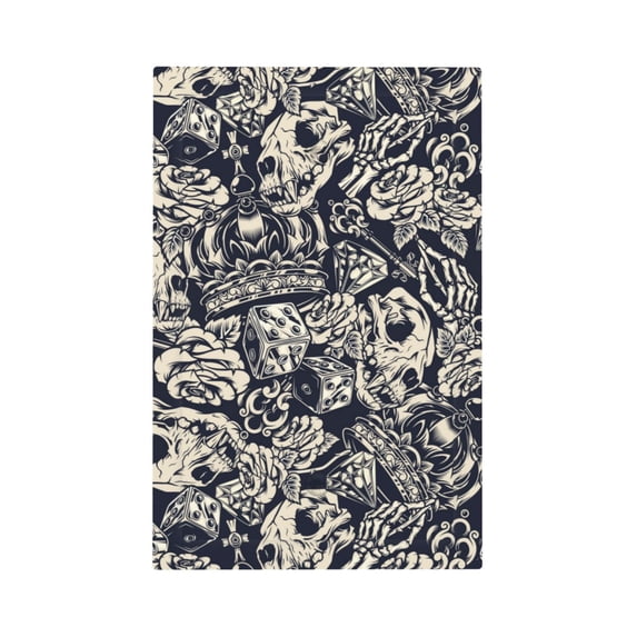 DouZhe 1-Gang Blank Wallplate, Retro Style Skeleton Skull Decorative Wall Plates