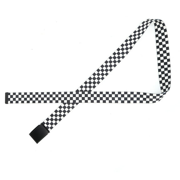 Canvas Belt, Checkered Belt Can Be Fixed Untie Easily Cuttable Black White Grid Strap, Adjusted High Endurance And Elasticity Strap For Clothing Decoration