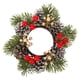 thumbnail image 3 of Corona de Navidad para puerta y ventana colgante | Guirnalda artificial de pino y bayas | Decoración festiva de entrada frontal de 18 pulgadas • Corbata duradera para colgar • Acento de temporada, 3 of 6