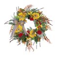 thumbnail image 1 of 21.7 '' rge Artificial Sun Flower Wreath Hoja Guirnalda Puerta de Pared Mural Casa Ranguna Otoño de Acción de Gracias Decoraciones para el hogar Sunnimix Corona de la puerta delantera, 1 of 8