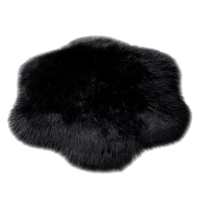 Wool Imitation Sheepskin Rugs Faux Non Slip Bedroom Carpet Mats