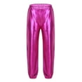 thumbnail image 2 of MSemis Kids Girls Shiny Dance Trouser Children Pants Hip Hop Street Leggings 6-16Y Rose_Red 6, 2 of 6