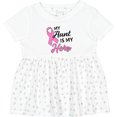 thumbnail image 3 of Inktastic My Aunt is My Hero Breast Cancer Awareness Girls Baby Dress, 3 of 5
