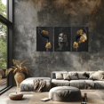 thumbnail image 2 of Hieng Canvas Wall Art Painting African Woman Pictures Modern Gold Black Woman Holding Gold Jewelry Posters Prints Artwork Home Decor for Living Room Bedroom Office Unframed, 2 of 6