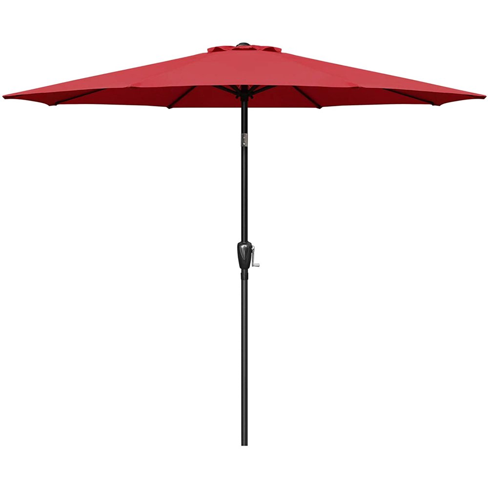 Simple Deluxe LGBRLA9RED 9ft Outdoor Market Table Patio Umbrella with