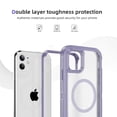 thumbnail image 5 of Dteck Magnetic & Seamless Stand for iPhone 11, Compatible with MagSafe, Military Grade Drop Protection, Slim Frosted Rugged Kickstand Phone Case for iPhone 11,Matte Purple, 5 of 7