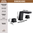 thumbnail image 6 of Casainc 3-Hole Deck Mounted Bathtub Sink Faucet Dual-Function Bathroom Faucet Matte Black, 6 of 9