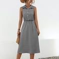 thumbnail image 2 of LYXSSBYX Summer Dresses for Women 2024 Fashion Women's Spring Summer and Casual One-shoulder Sleeveless Solid Color Dress, 2 of 7