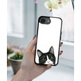 thumbnail image 5 of WIRESTER Shockproof Soft Rubber Cover Case for Apple iPhone 16e 6.1" 2025, Animal Black White Tuxedo Cat, 5 of 5