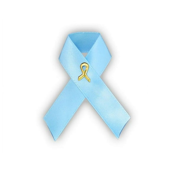 World Peace Satin Light Blue Awareness Ribbon Pins