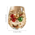 thumbnail image 2 of QISIWOLE 2D Christmas Glass Art Cup, Stemless Wine Glasses with Santa Snowman Reindeer Tree, Drinking Glasses for Coffee Cocktails Whiskey Soda, Xmas Home Bar Holiday Decor, Unique Christmas Gift, 2 of 8