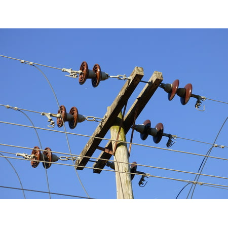 LAMINATED POSTER Electricity Hv Insulators Power Lines Poster Print 24 x (The Best Insulator Of Electricity)