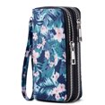 thumbnail image 1 of Womens Double Zipper Wallet Clutch Purse Cellphone Long Wallet with Removable Wristlet, 1 of 6