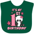 thumbnail image 3 of Inktastic It's My First Birthday with Panda Bear Girls Baby Bib, 3 of 4