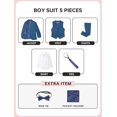 thumbnail image 2 of Boys Formal Suit Set 5 Pieces Fashion Slim Fit Suits, 2 of 17