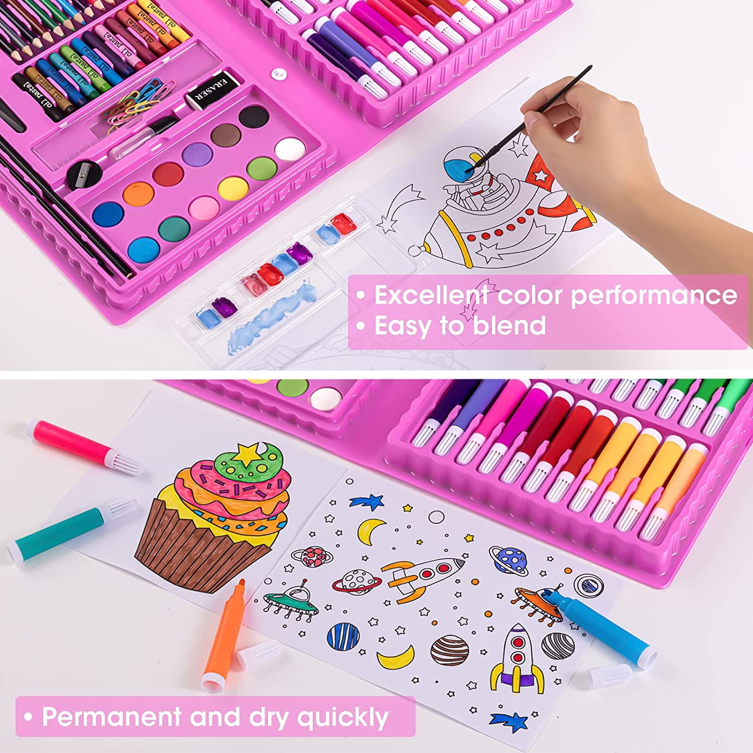240 Pack Kids Art Set Girls Boys Children Teens Coloring Painting Drawing  Kit