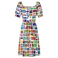 thumbnail image 4 of Flags of the world Sleeveless Dress party dress women elegant luxury Summer dresses for women Cocktail of dresses, 4 of 6