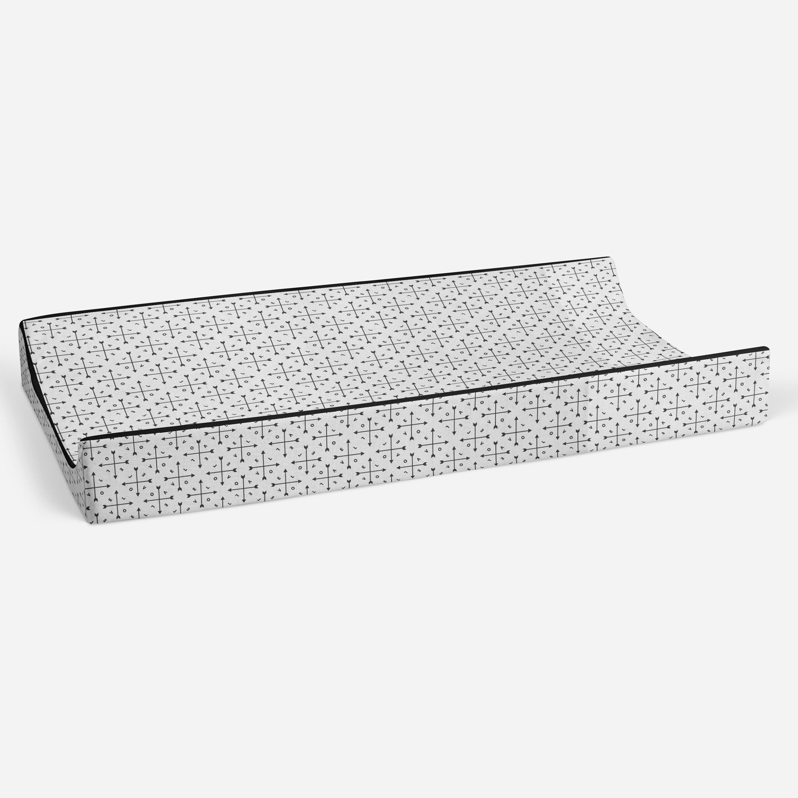 Bacati - Love Arrows Black Quilted Muslin Changing Pad Cover