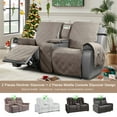 thumbnail image 5 of TAOCOCO Loveseat Recliner Sofa Cover with Console, Waterproof Split Recliner Slipcover Furniture Protector, Taupe, 5 of 10