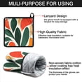 thumbnail image 7 of Abstract Leaves Kitchen Oven Mitt and Pot Holder Sets 2 Pcs for Baking, Cooking and Grilling, Heat Resistant Up To 392 °F, 7 of 7