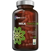 OmniBiotics Organic Milk Thistle Supplement 1500mg – 4X Concentrated Extract with Silymarin – High Potency Liver Detox & Support – 120 Vegan Capsules