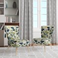 thumbnail image 2 of Designart « Blue Green Botanical gracefulness » Fauteuil d'Appoint Rembourré Abstrait Bleu - Fauteuil Moderne pour Chambre, 2 of 7