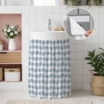 thumbnail image 4 of Blue Plaid Cabinet Curtains 35"W x 35"L, Farmhouse Checkered Elegant Pastoral Sink Skirt for Bathroom Vanity Kitchen Self Adhesive, Dust-Proof Privacy Curtain for Shelves Closet Laundry Room Pantry, 4 of 9