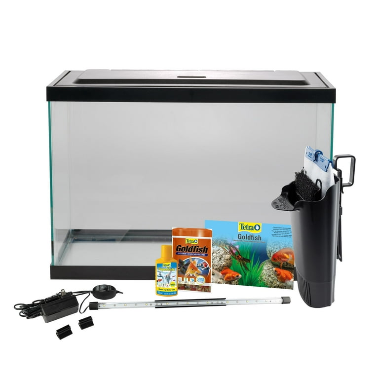 Tetra Complete LED Aquarium Kit for Goldfish 20 Gallons Includes White and Red LED Lights Filter and Accessories Walmart