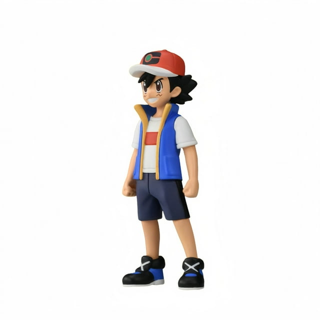 Colección de entrenadores Pokémon Moncolle Ash Ketchum Mini figura para colecciones de personajes de fans del anime 6cm