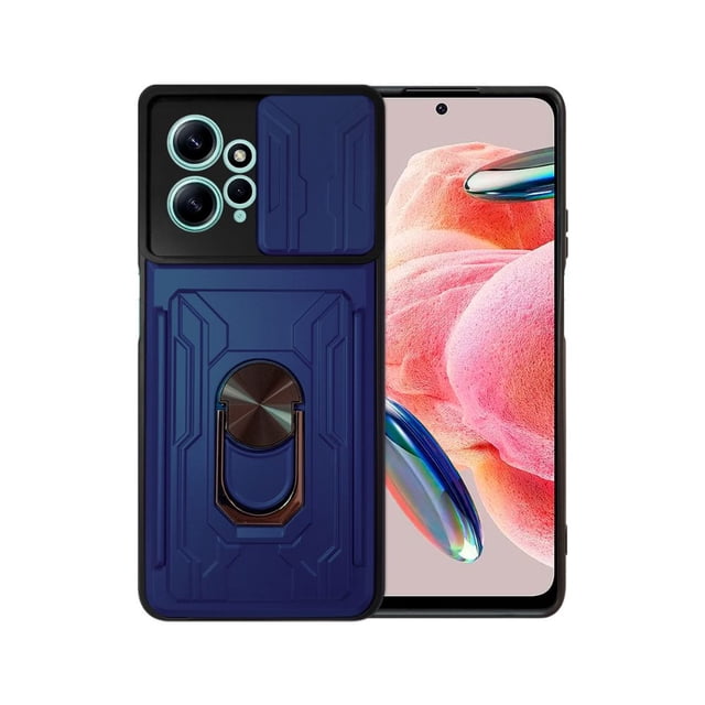 Funda con Anillo y Tarjetero Card Slot Bumper para Xiaomi Redmi Note 12 4G