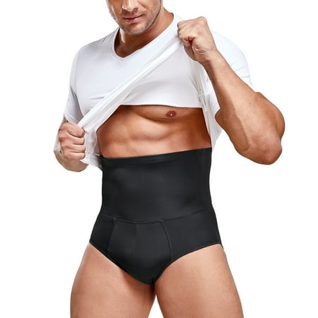 

MOLUTAN Tummy Shaper Briefs for Men High Waist Body Slimming Underwear Firm Control Belly Girdle Abdomen Compression Panties
