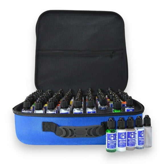 Micro-Mark Basic Acrylic Painting Set with Brushes, Mediums  Empty Bottles, 89-Piece