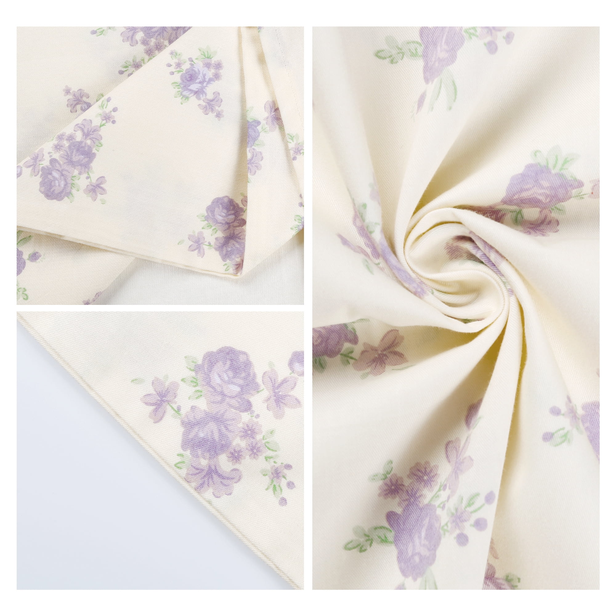 Unique Bargains Pillowcase Cotton Floral Pillow Cases with Envelope Closure Purple
