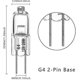 thumbnail image 2 of 10 X G4 Halogen Bulbs T3 20watt G4 2 Pin Bulb 12volt Warm White Dimmable 20w 12v 2700k [energy Class C], 2 of 5
