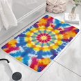 thumbnail image 3 of Colorful Rainbow Tie Dye Spiral Flannel Non Slip Door Rugs,Washable Door Mats Indoor,Decorative Door Mats,Dirt-Resistant and Absorbent Doormat for Entrance,Bedroom,Kitchen,Bathroom,23.5"x16", 3 of 5
