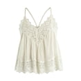 thumbnail image 6 of Breezora Women's Lace Trim Spaghetti Strap Sleeveless Tank Top Lace V Neck Camisole Casual Summer Layering Cami, 6 of 6