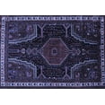 thumbnail image 1 of Ahgly Company Machine Washable Indoor Rectangle Persian Blue Traditional Area Rugs, 7' x 9', 1 of 4