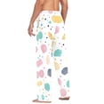 thumbnail image 6 of Cotton Mens PJ Pajama Pants Bottoms Waistband Sleepwear with Pockets Seashells and Dots, 6 of 7