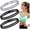 Black,Grey, variant on 3 count Double-Straps  Headbands Elastic Hairband Non-Slip Sweatband for Women or Men(Black, White, Grey)